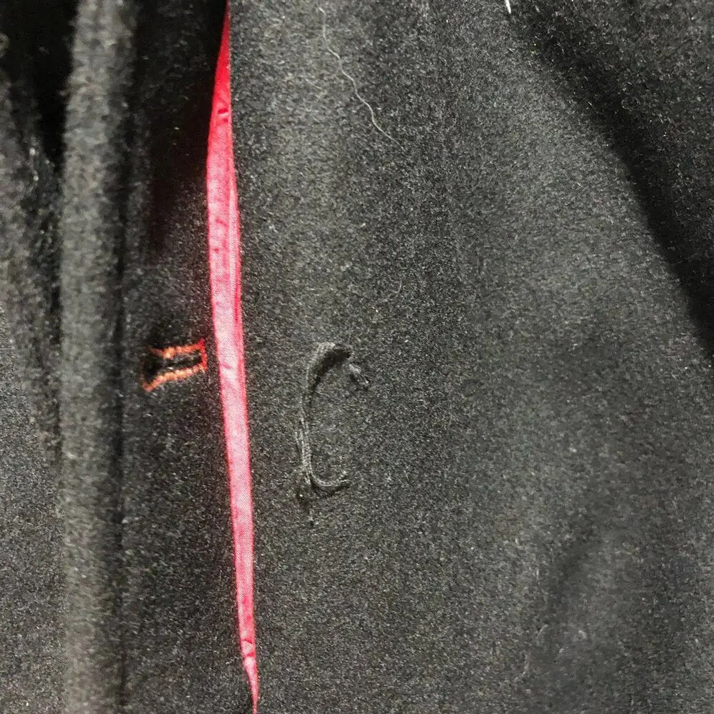 Free People Manteau Cecelia Peacoat Button Front Buckle Detail Black M $348 - Picture 12 of 16